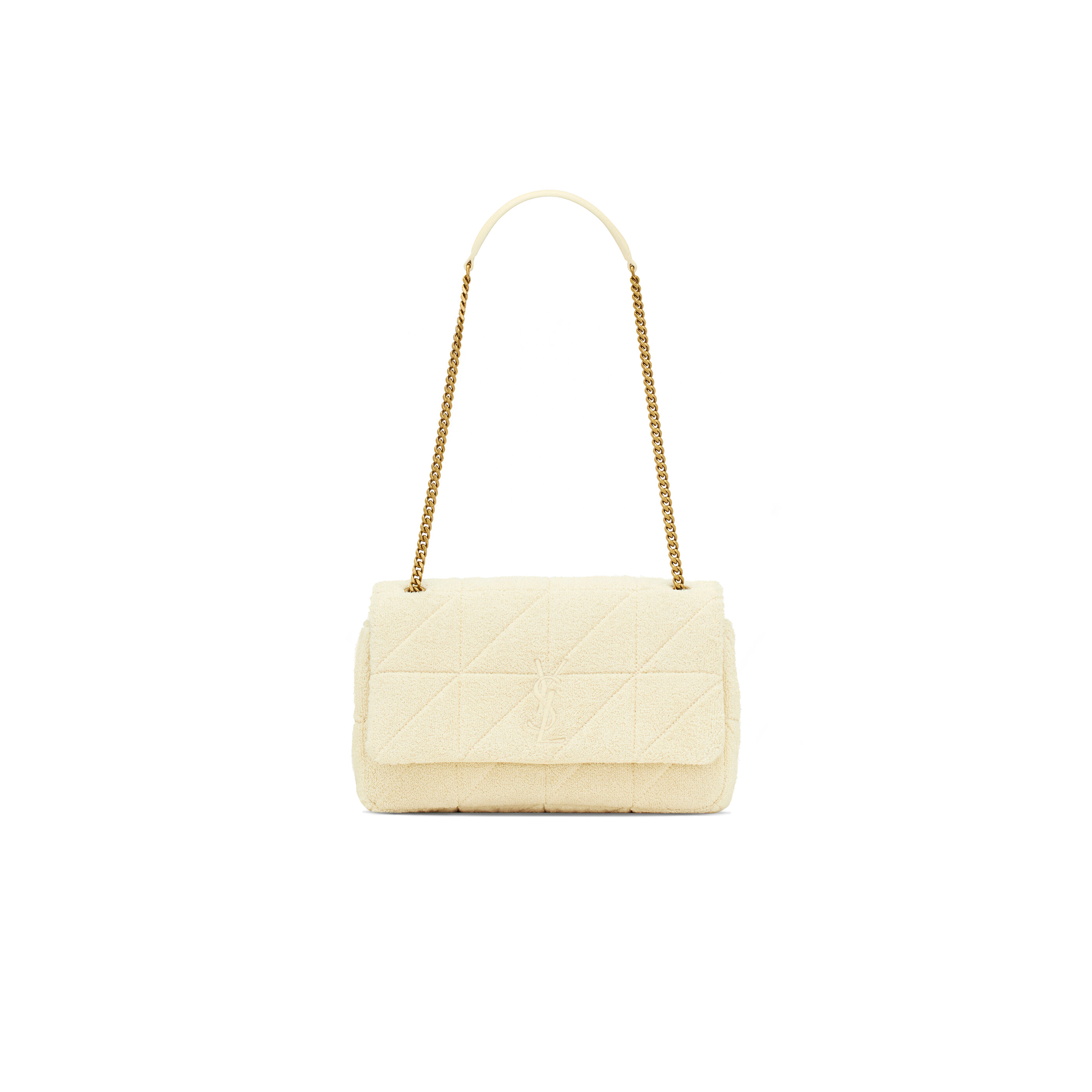 YSL JAMIE MEDIUM IN QUILTED TERRY COTTON 735035FABKT9381 (25*15*7.5cm)